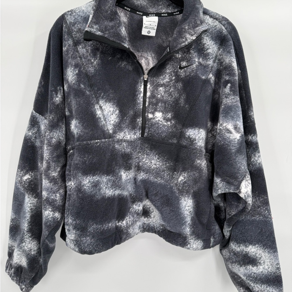 Nike Charcoal and White Fleece Pullover